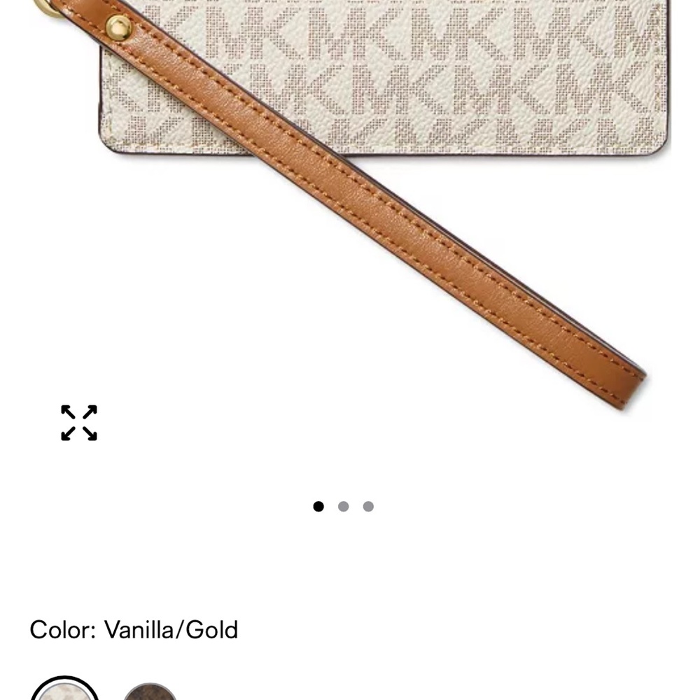 Michael Kors Vanilla/Gold Wristlet